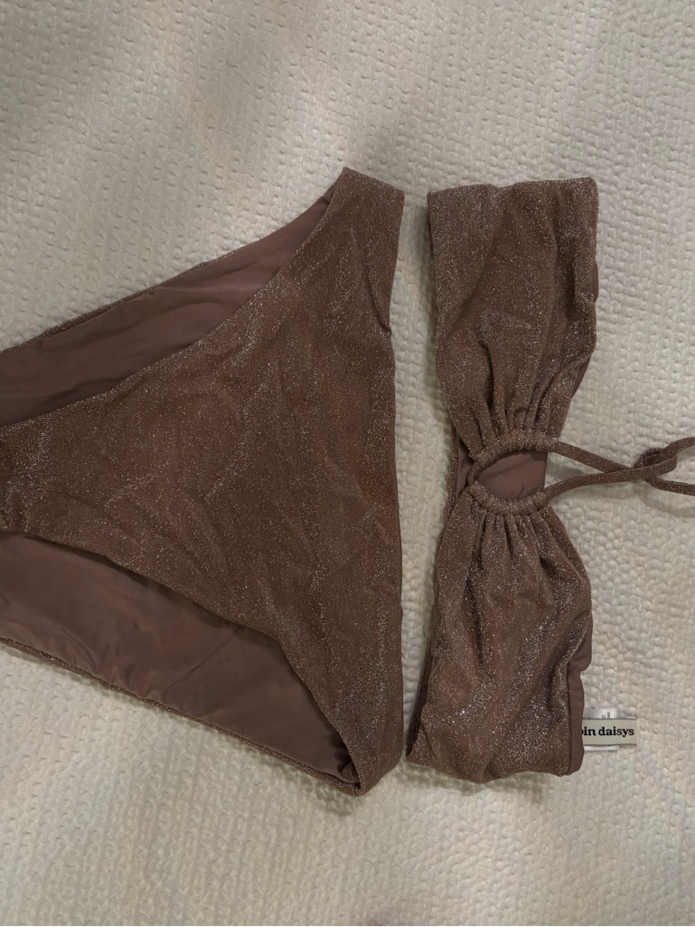Sparkle Brown Bikini Set - Neutral Shimmer
